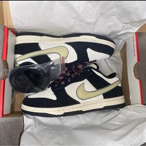 Black Suede Nike Dunk Low LX